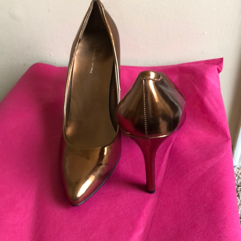 Bronze Metallic Pumps